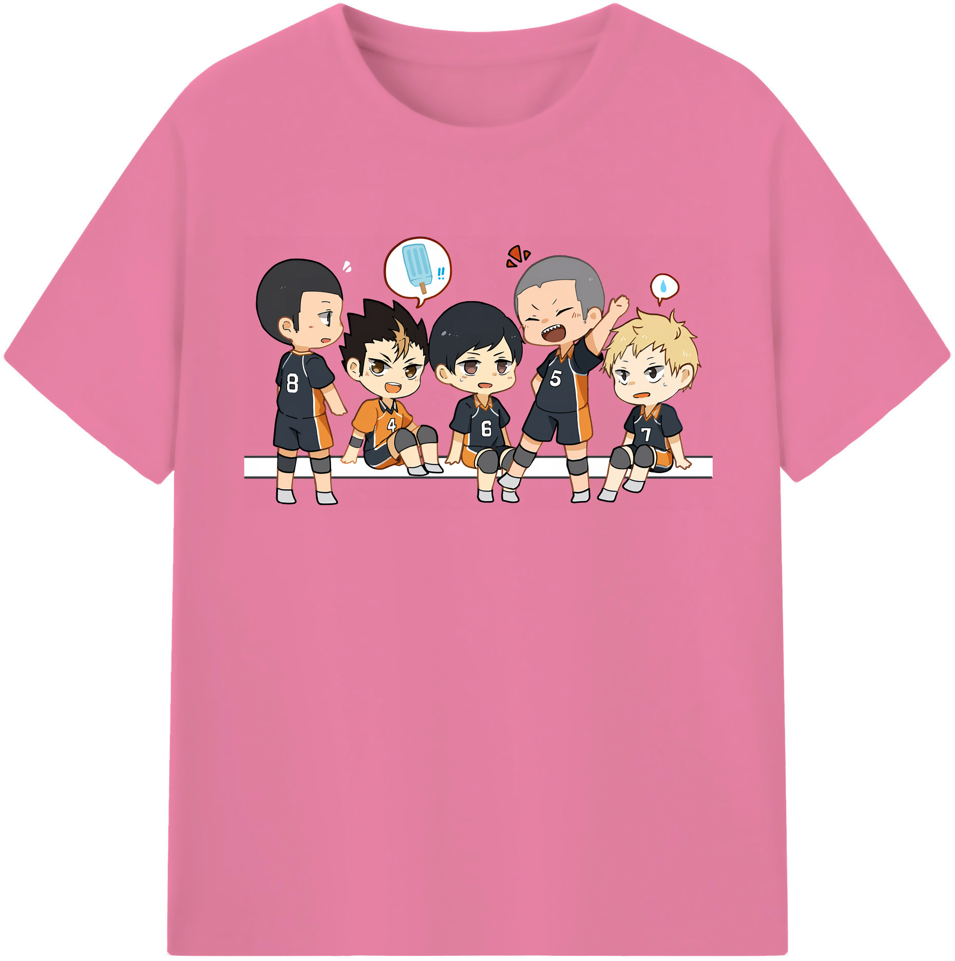 （画像用） ハイキュー!! Haikyu!! 綿100％半袖Tシャツ（フロントプリント）